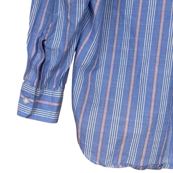 Grayson The Hero Stripe bottom down Shirt Blue Size Small - Picture 8 of 10
